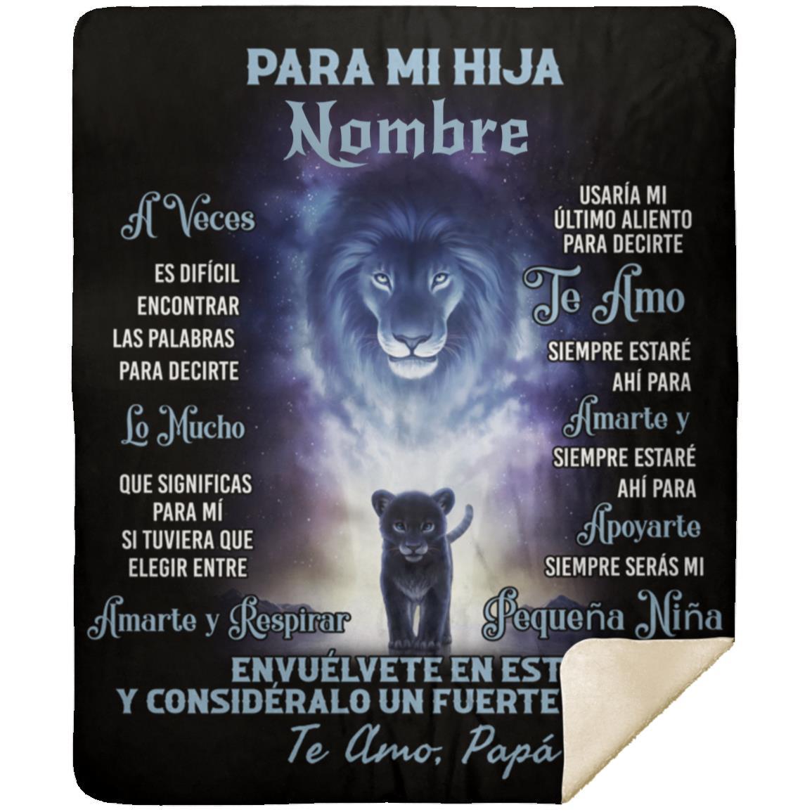 Daughter (Blue Lion 2) Personalized Blanket 