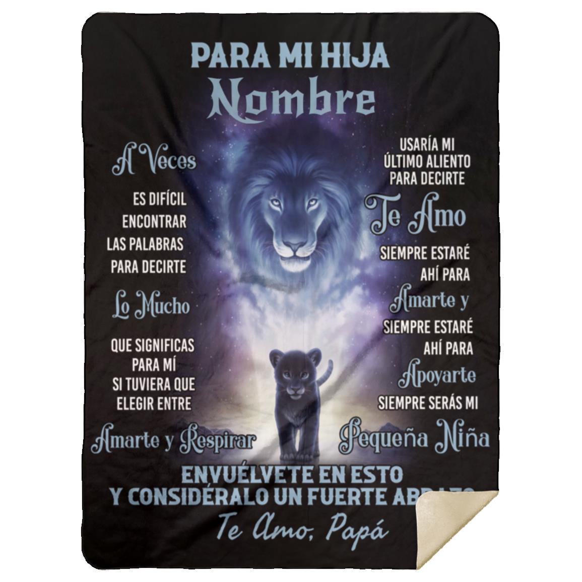 Daughter (Blue Lion 2) Personalized Blanket 