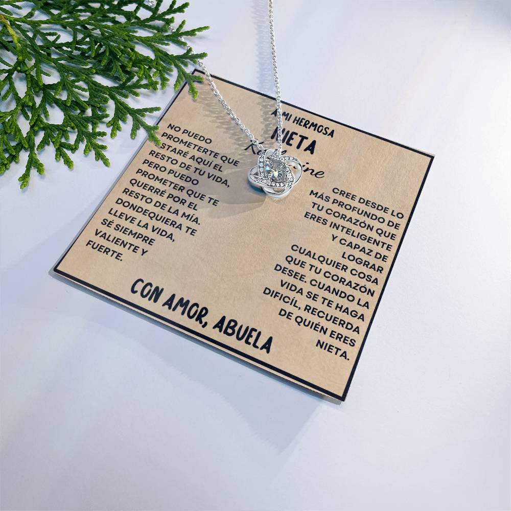 My Granddaughter-Tan (Grandma) | Personalized Love Knot Necklace 