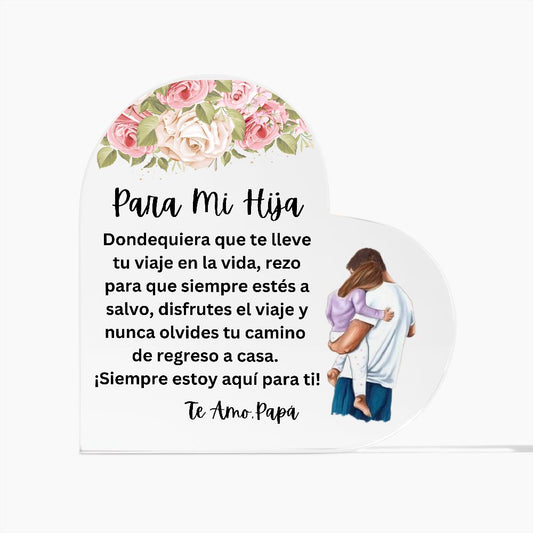 Mi Hija - Placa de Corazón