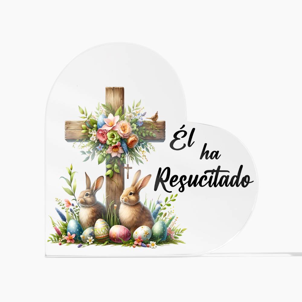 He is Risen (Easter) | Heart Plaque