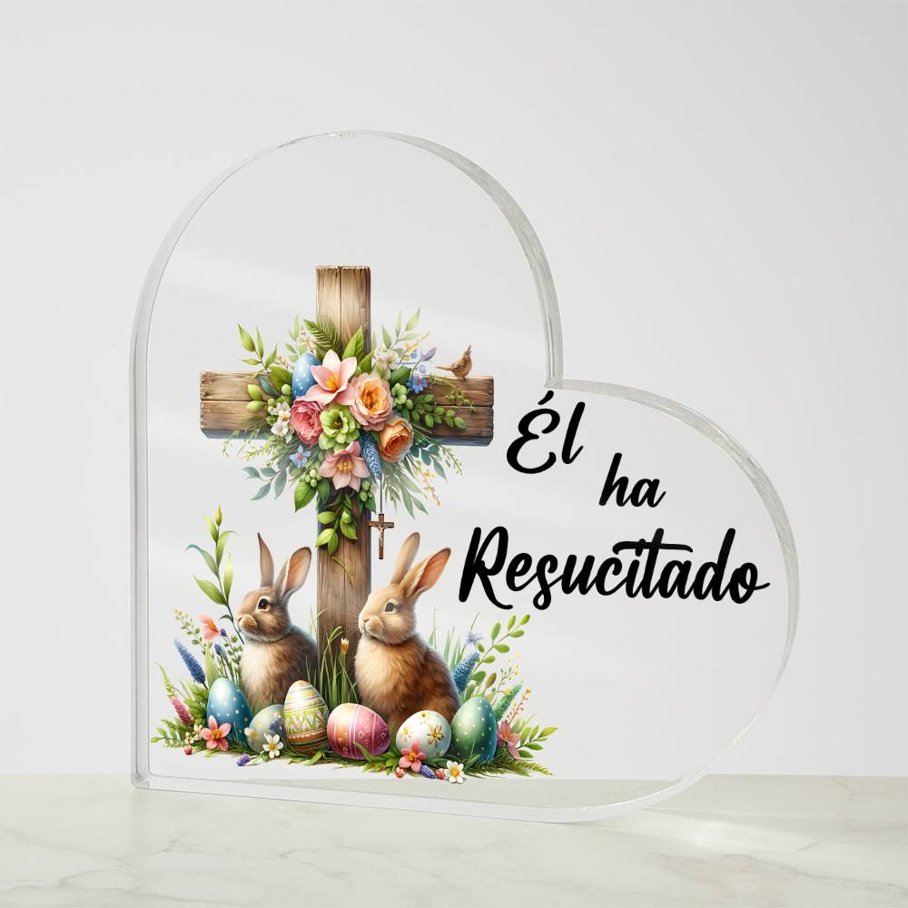 He is Risen (Easter) | Heart Plaque