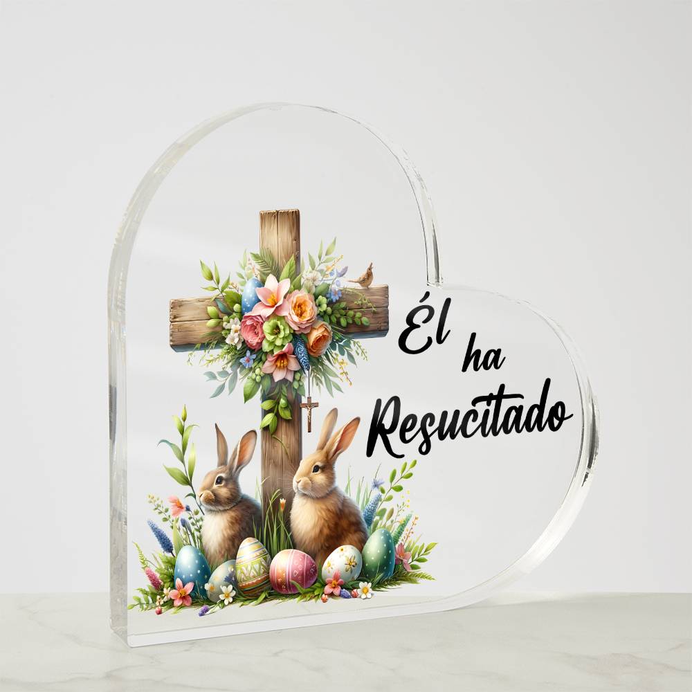 He is Risen (Easter) | Heart Plaque