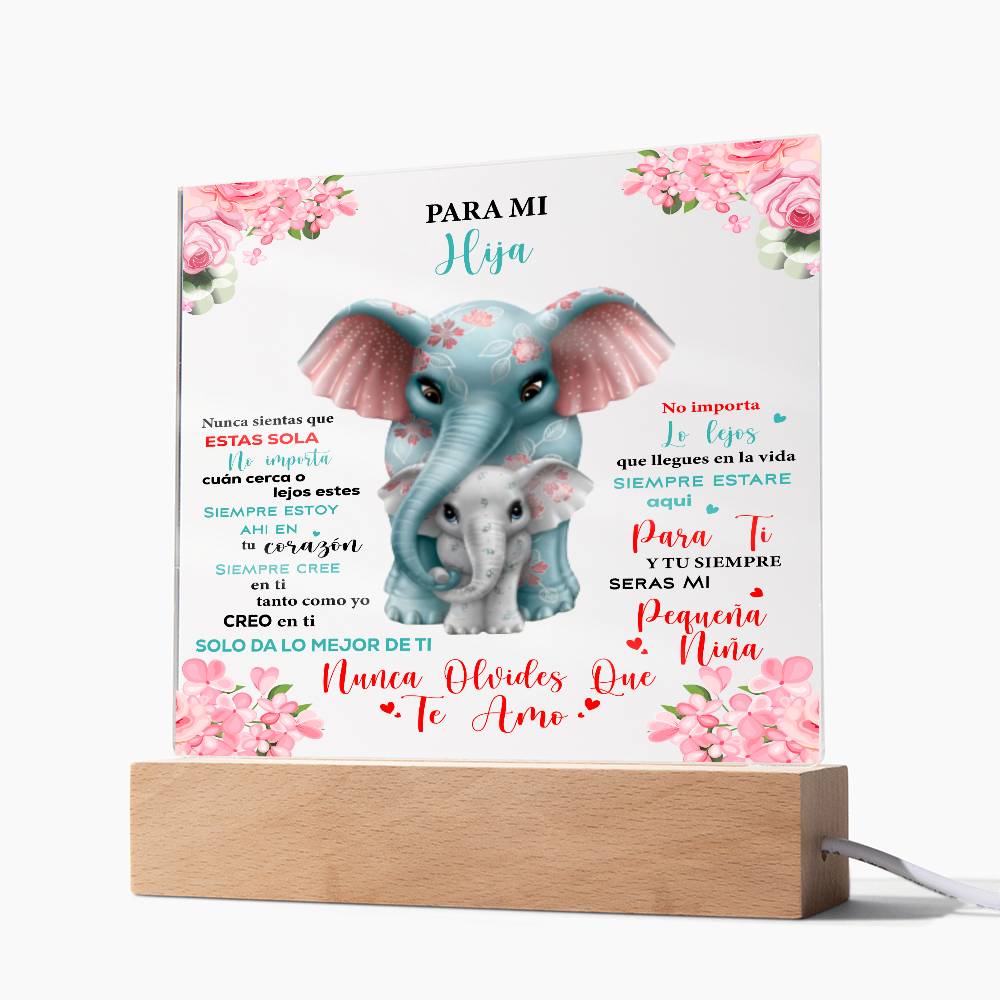 Elephant Daughter | Square Acrylic Plaque