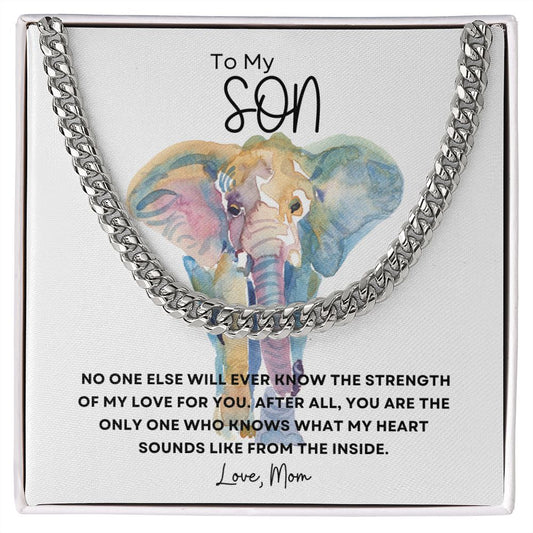 To My Son (Elephant) | Cuban Link Chain 